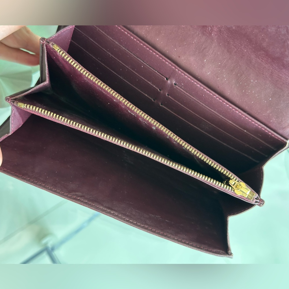 Louis Vuitton Burgundy Wallet with Signature Monogram - Picture 10 of 14